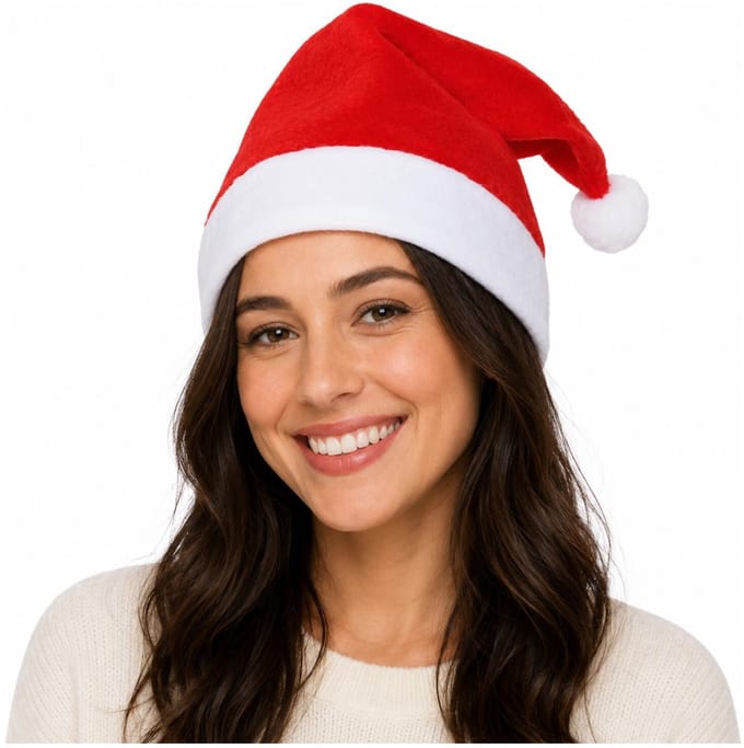 Boland Party Kerstmuts - rood - voor volwassenen - acryl - kerstaccessoires