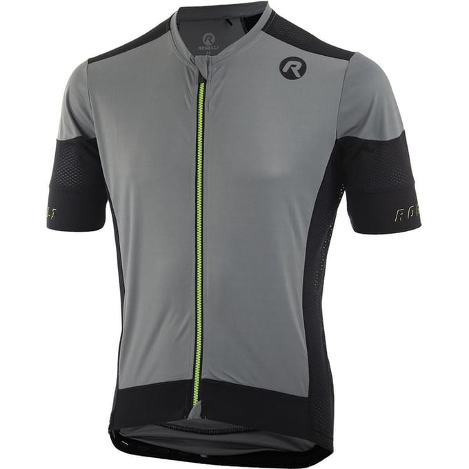 Rogelli 2XL Wielershirt KM Rise Grijs/Zwart/Fluor