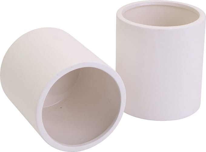 Creativ Company Keramieken Pot 9x10 cm Wit 12 stuks