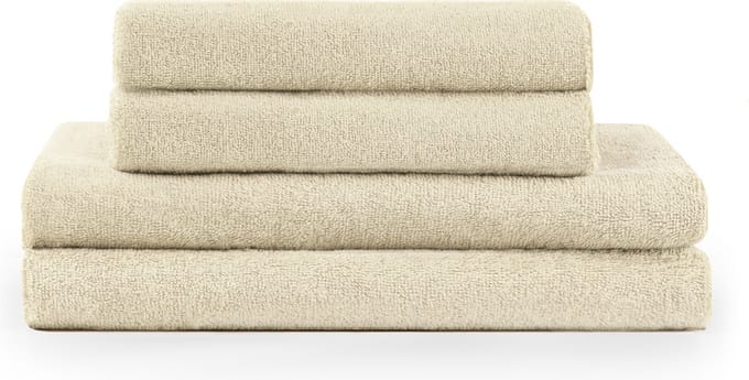 Blumtal Terry Handdoeken Set - 2 x Baddoek & 2 x Handdoek: Zand