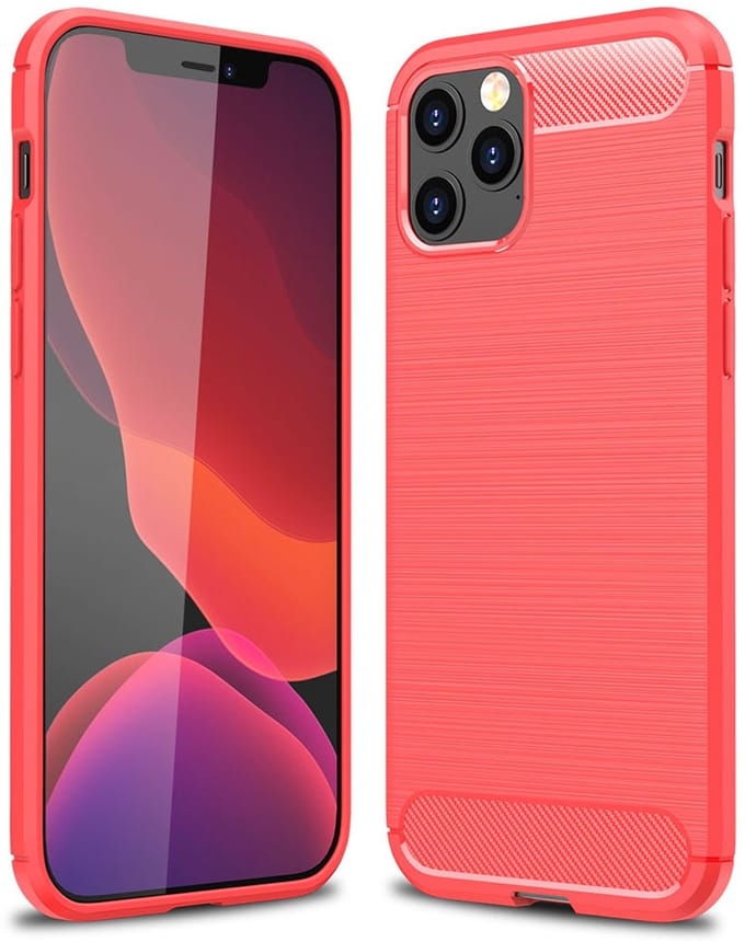 Mobiq Carbon Look Hoesje geschikt voor iPhone 13 Pro - Flexibele TPU Case