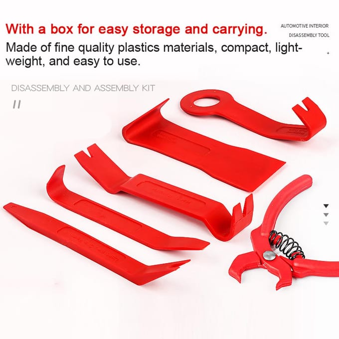 Auto-instrumentenset voor koevoetset Auto-binnendeur Clippaneel Trim Dashboard Removal Tool Kit Auto rood