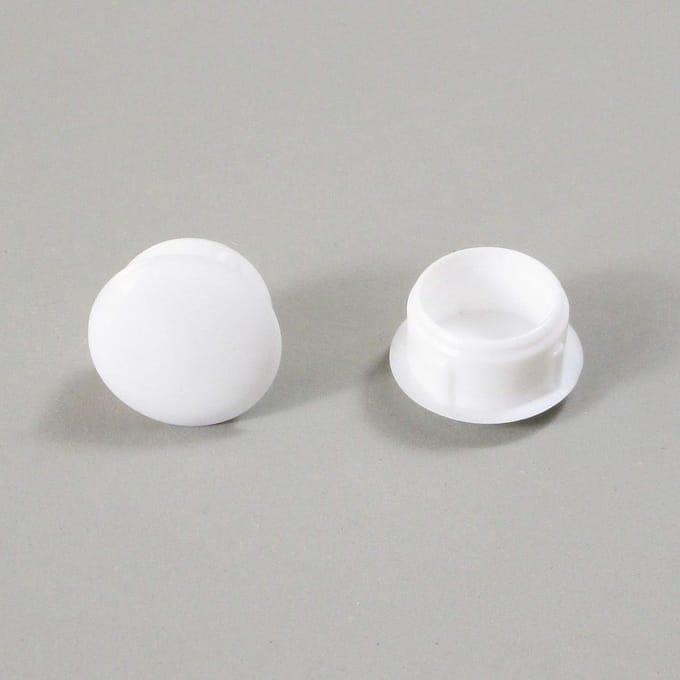 Ronde Gatplug - Afsluitdop - Gaten Afwerken - Koepelvormige Kop - 13 mm - Wit