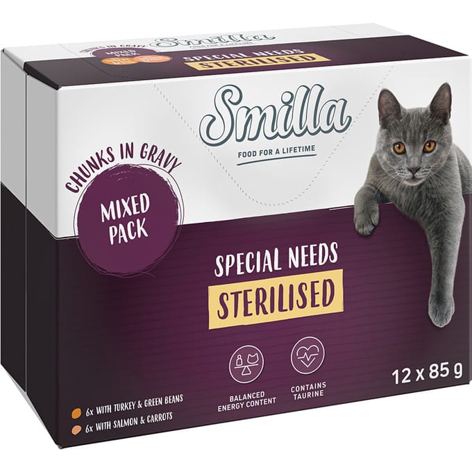 Smilla Sterilised Hapjes met Groenten  12 x 85 g - Mixpakket