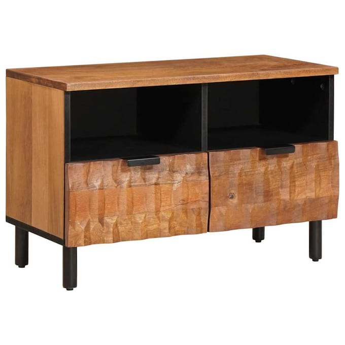 vidaXL - TV - Kast - Acacia - Bruine - Afwerking - 70 - x - 33 - x - 46 - cm