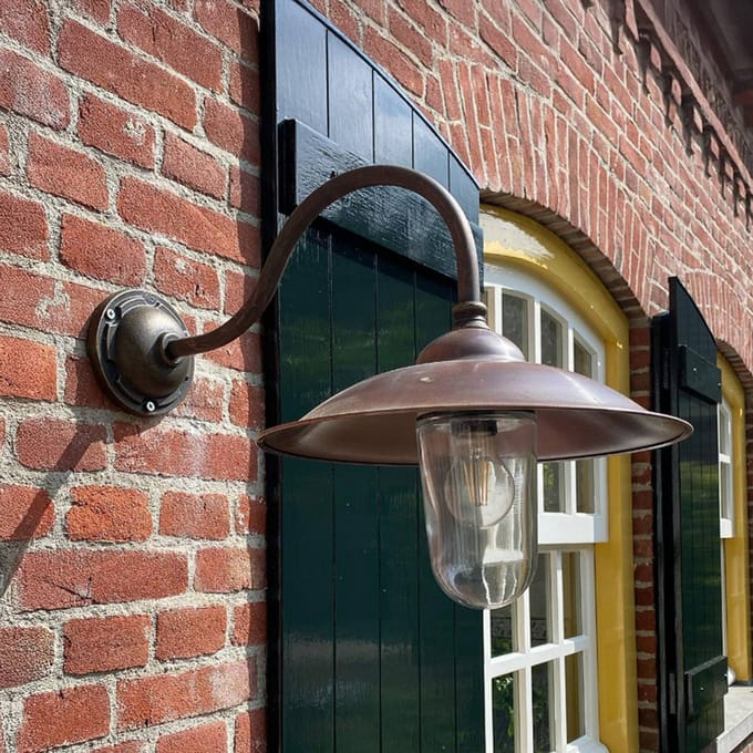 K.S. Verlichting Buitenwandlamp Vienna I, koper, Ø 35 cm, IP44