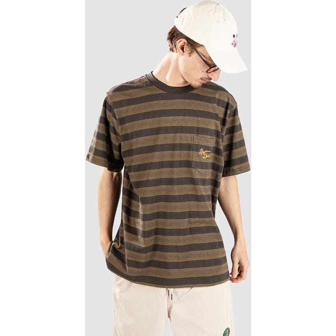 Rhythm Vintage Stripe T-Shirt groen