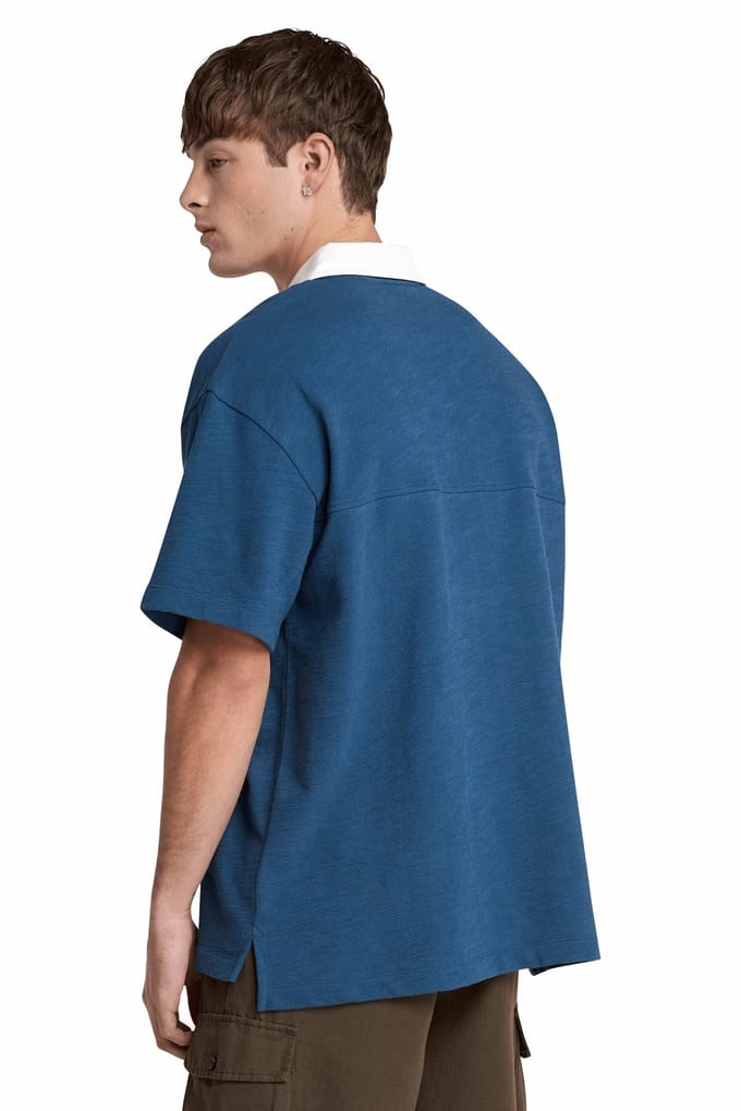 Timberland Textured Polo Dark Denim Taglia: S | Polo Outlet | Uomo | Blu