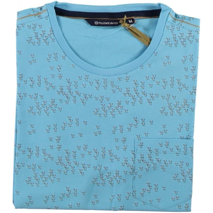 Fellows United T-Shirt Crew Neck Ball Light Blue (21.3101 - 118)