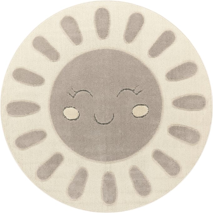 Kindertapijt Togge beige 160 cm rond