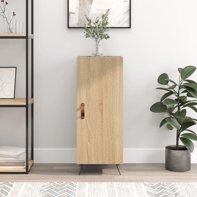 vidaXL - Dressoir - 34,5x34x90 - cm - bewerkt - hout - sonoma - eiken