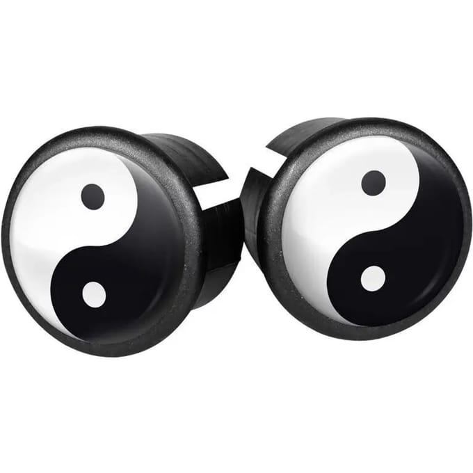 Set van 2 stuurkappen voor racefietsen Velox Doming Ying Yang