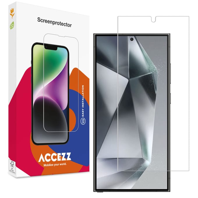 Accezz Screen Protector - Geschikt voor Samsung Galaxy S24 Ultra - Gehard Glas Screenprotector