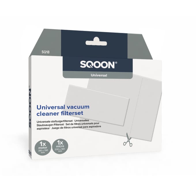 SQOON® Universele Filterset (SQ18) – Motorfilter 130x310 mm & Microfilter 140x230 mm