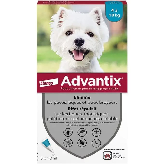 Ongediertebestrijding voor honden Elanco Advantix 1 ml