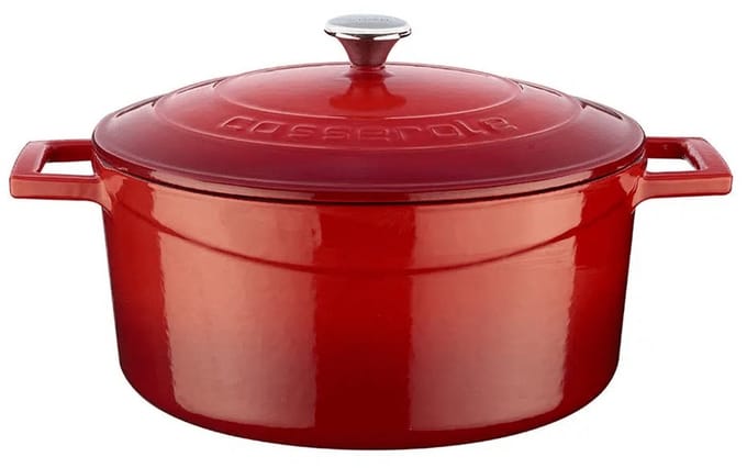 Lava Braadpan - 24 cm - 4.49 liter - Gietijzer - Rood