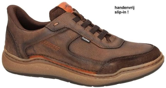 Fluchos -Heren - bruin donker - casual schoenen - maat 42