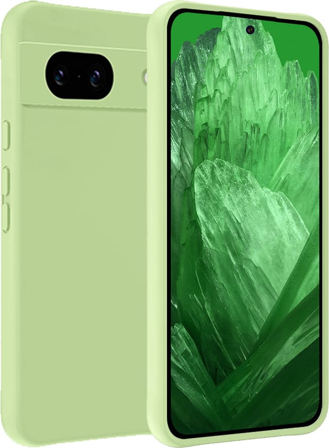 Hoesje Geschikt voor Google Pixel 8a - Sterk & Shockproof - Hoes Cover - Siliconen Case - Groen