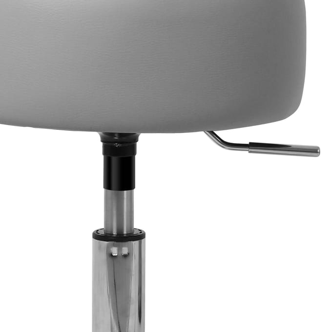 Kruk Ø 33 cm Lichtgrijs in verchroomd staal ML-Design