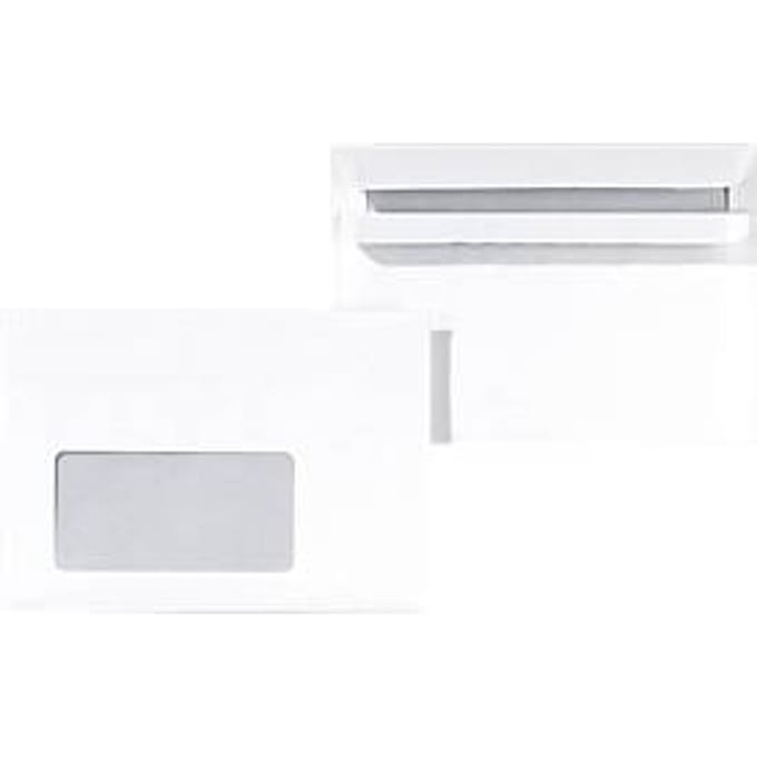 Witte enveloppen,114 x 162 mm (C6, met venster, zelfklevend, 1000 stuks