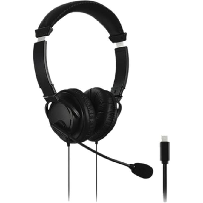 Hoofdtelefoon Kensington USB-C Hi-Fi met microfoon zwart