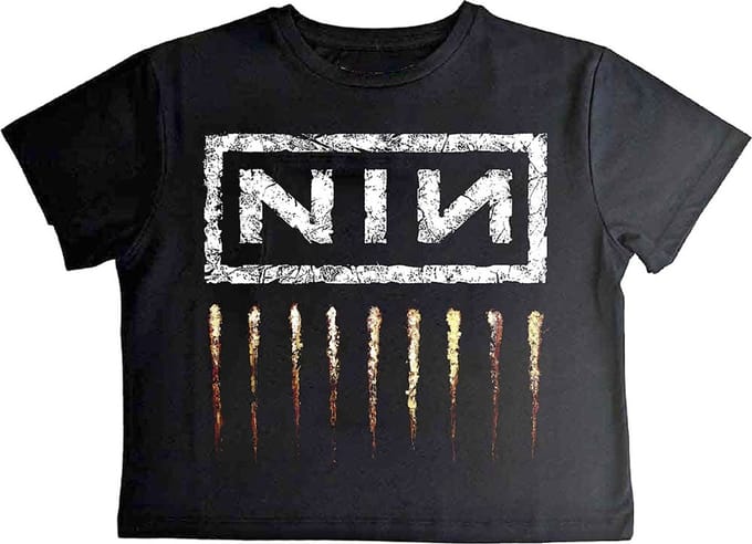 Nine Inch Nails - Downward Spiral Crop top - S - Zwart