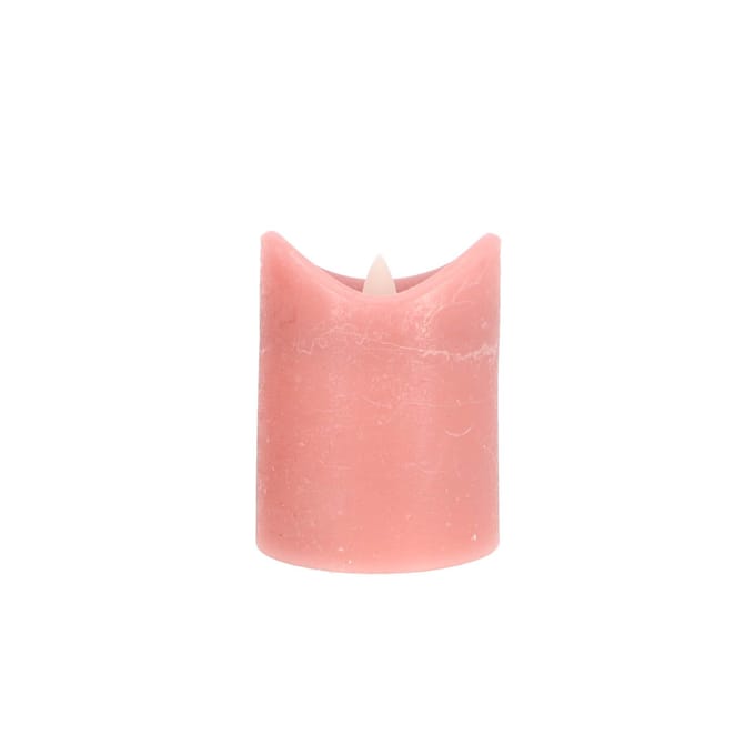 Daily Home LED kaars roze 7,5x10 cm - sfeervolle verlichting decoratie.