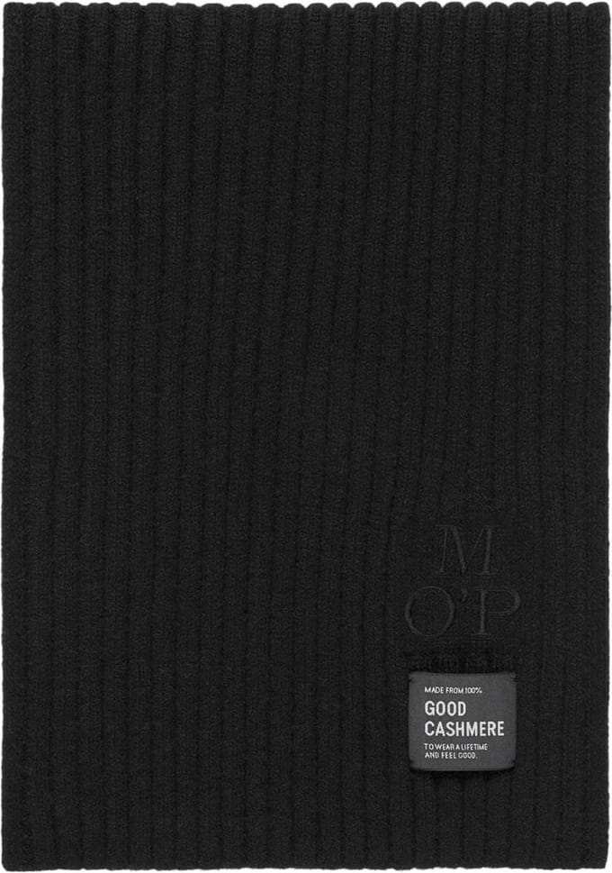 Marc O'Polo Sjaal Knitted Scarf Black Zwart