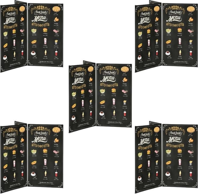 5pack Menukaarthouder Ster A5 formaat staand | Menuhouder acryl | standaard acryl | kaarthouder | menustandaard | Folderstandaard