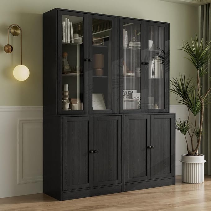 Luxe Boekenkast – Zwart – 9x180 cm – Industrohome