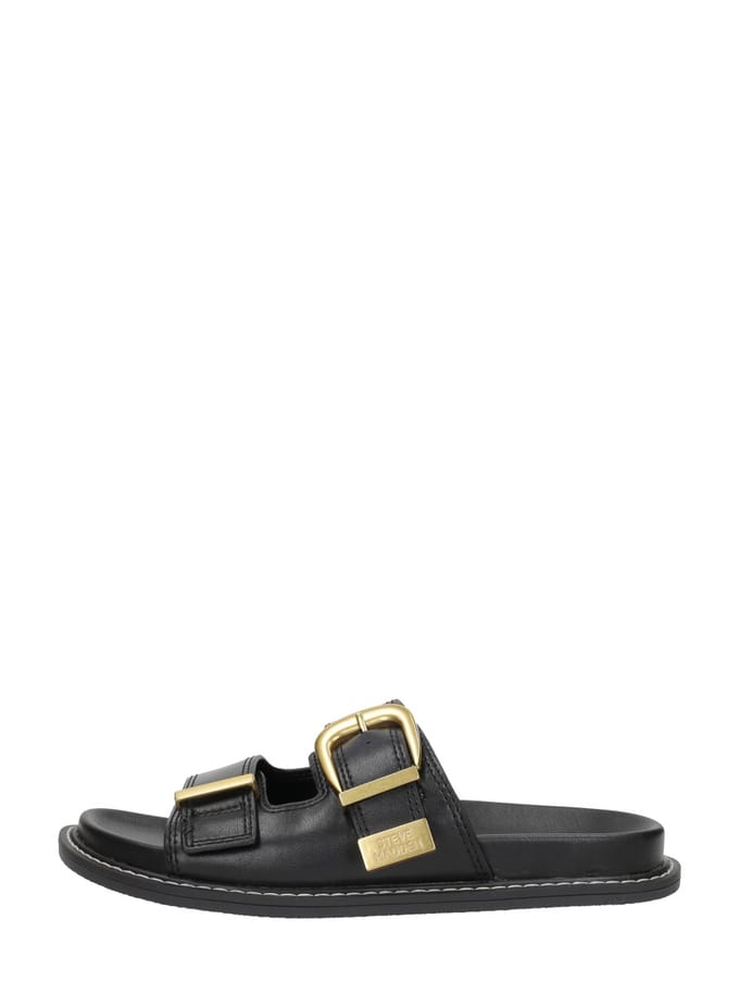 Slippers met doornsluiting en labeldetail, model 'ARCH'