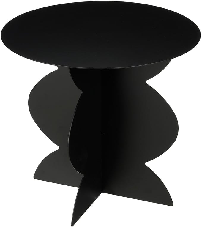 Mica Decorations Rafi Bijzettafel - H40 x Ø45 cm - IJzer - Zwart