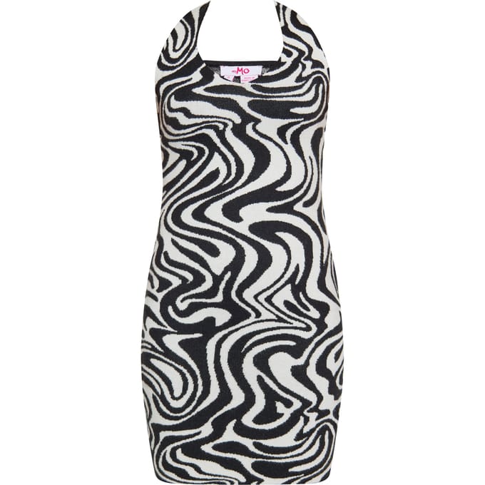 Mymo Jurk Dames wol wit zwart