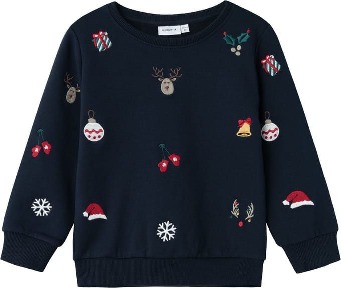 NAME IT NMNRKRINGLE NREG SWEAT BRU Jongens Trui - Maat 98
