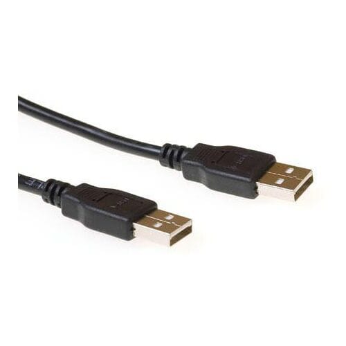 ACT USB Kabel - USB 2.0 A (m) naar USB 2.0 A (m) - 1.8 m - Zwart