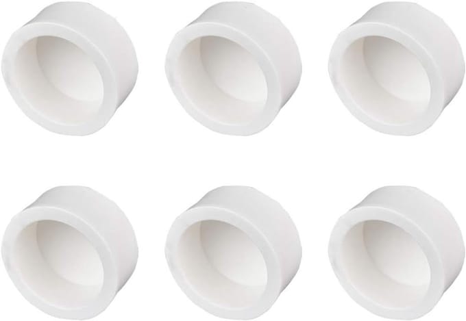 Solidchoice - PVC Waterpijp Kap voor 25 mm Buizen, Set van 6
