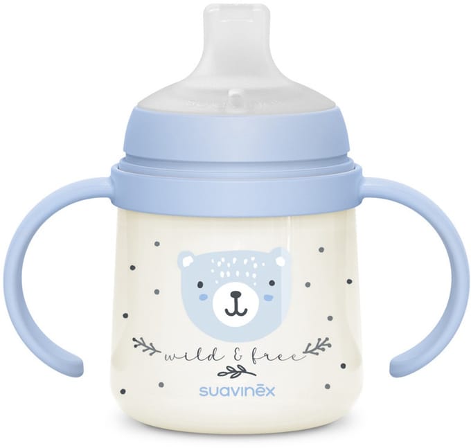 Suavinex Wild & Free Beker Met Handvaten - 150ml - 6Mnd+ - Blauw