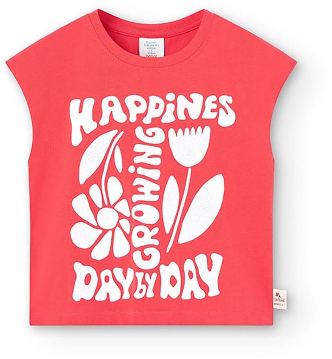 Boboli 418092 Mouwloos T-shirt Rood 6 Years Meisje