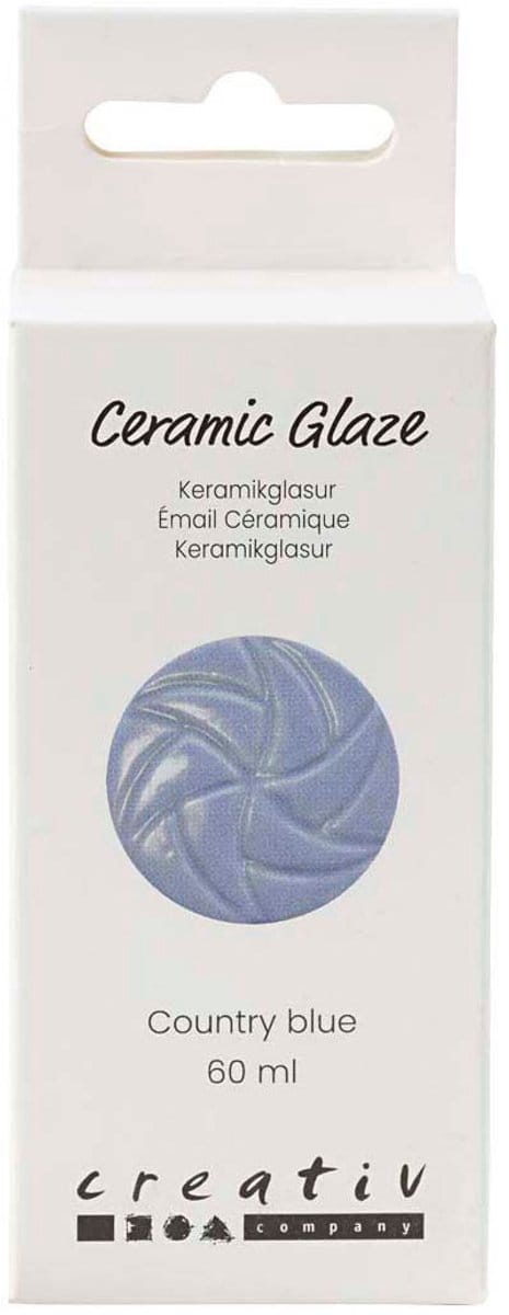 Creativ Company keramiek glazuur Country Blue 60ml - glanzend.