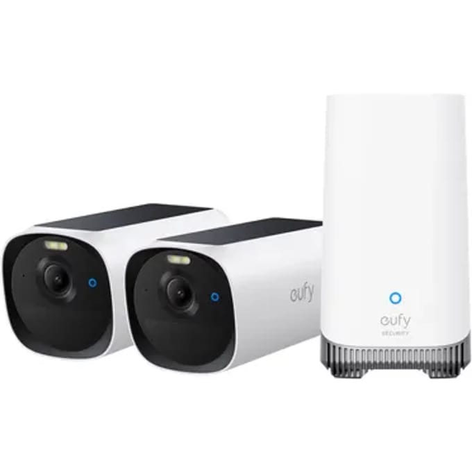 eufy eufycam E40 2 - Pack & HomeBase 3 - 2K Cameraset met Accu en Zonnepaneel
