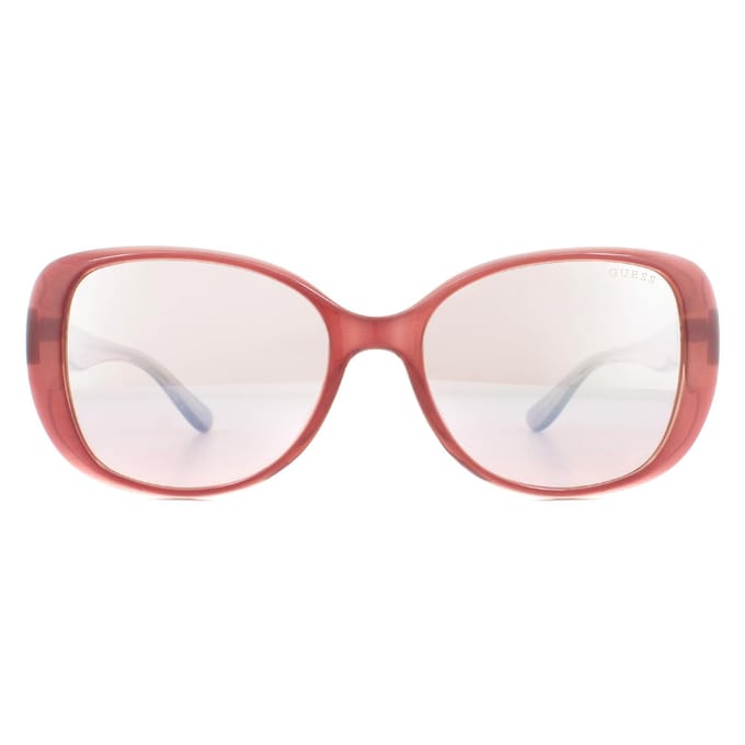 Guess zonnebril gu7554 74f roze roze bruine gradiënt