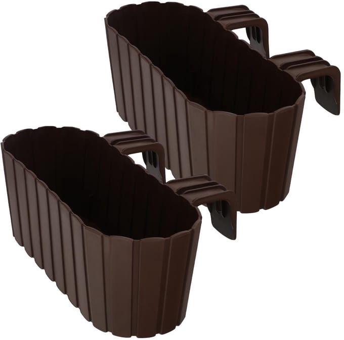 Kotarbau Rustieke Balkonbak - Ovaal - PVC - Bruin - 400 mm