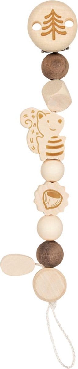 GOKI Fopspeenketting - Eekhoorn - L21cm - Hout