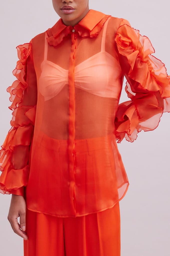 Anne Fontaine Linor Nectarine Größe: 36 | Blusen Outlet | Damen