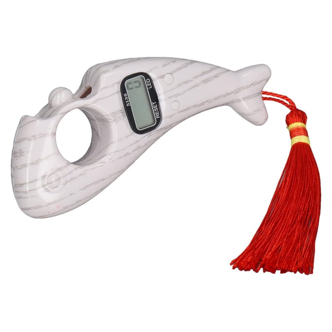 Compteur de Perles Numérique Silencieux Forme de Poisson Portable Compteur de Perles de Prière pour la Méditation Relaxation Blanc blanc