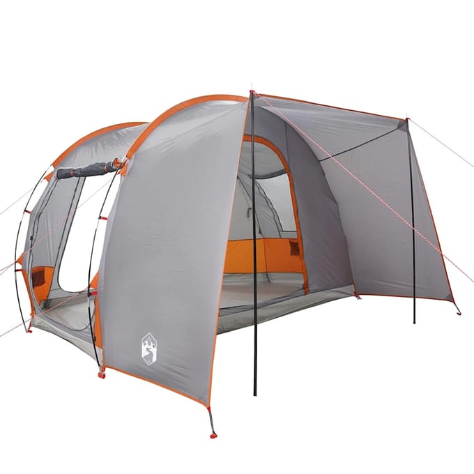 vidaXL - Autotent - 2-persoons - waterdicht - grijs - en - oranje