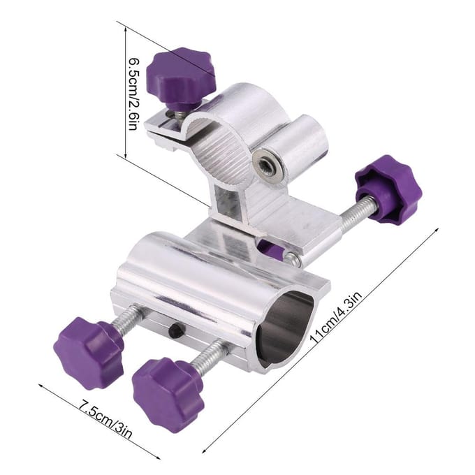 Duurzame aluminiumlegering hengelstokhouder stoelklembeugel visgerei accessoire(Paars) paars