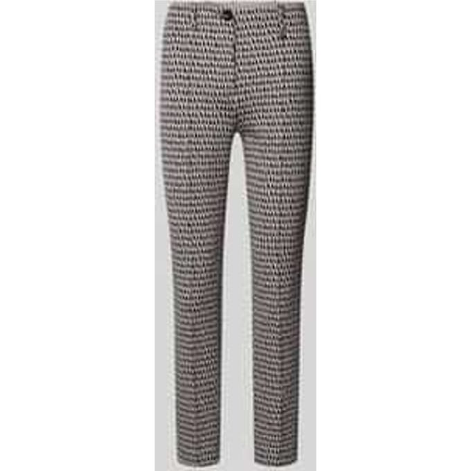Stoffen broek met knoop- en ritssluiting