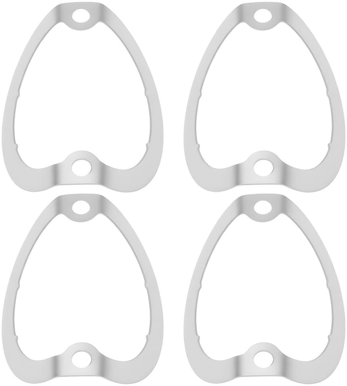 Dailygoods- Buis Retainers - 4 Stuks - Golfvorm - Roestvrij Staal