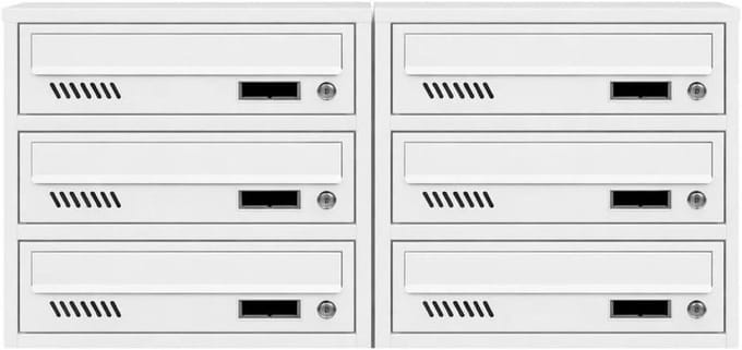 Brievenbussen Set - Postvakken Meerdere - Post Ontvangen - Modulair Ontwerp - 6 Plaatsen - Grijs RAL 7035